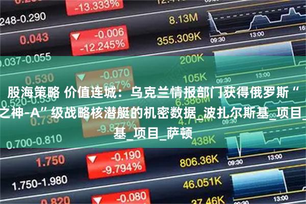 股海策略 价值连城：乌克兰情报部门获得俄罗斯“北风之神-A”级战略核潜艇的机密数据_波扎尔斯基_项目_萨顿